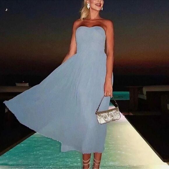 ZARA PLEATED MIDI DRESS - Picture 2 of 14